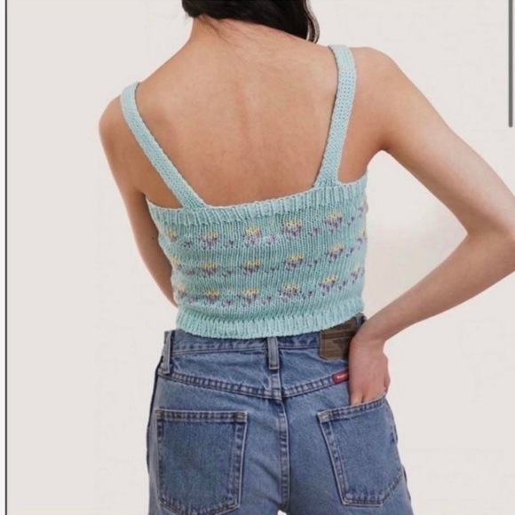TACH Clothing Mayra Crop Knit Tank Top SMALL NEW - Picture 2 of 5